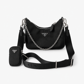 Nylon Crescent PR Shoulder Bag