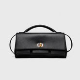 Smooth Leather Handle Shoulder Bag