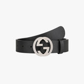 Black Silver Buckle Belt