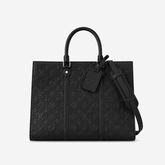Black Leather Tote Bag