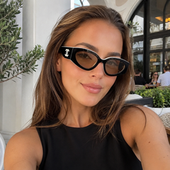 Vintage Sporty Wide Temples Sunglasses