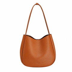 Pebbled Leather Hobo Shoulder Bag Set with Crossbody Pouch