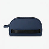 Navy Blue Leather Mini Cosmetic Bag