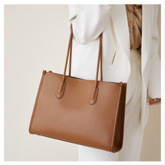 Pebbled Leather Curved Flap Shoulder Bag