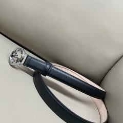 Refined Black Dress Belt
