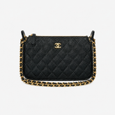 Black Leather Mini Crossbody Bag