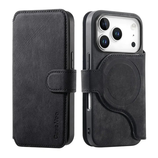 Black iPhone Case with Magnetic Card Holder - OK26001