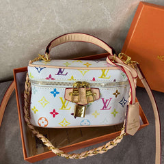 Colorful White Vanity Bag