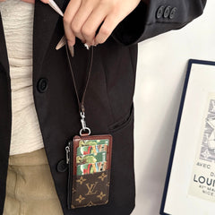 Monogram Card Wristlet