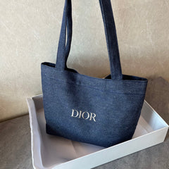 Navy Denim Tote Bag
