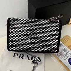 Crystal Embellished Mini Chain Bag