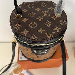 Structured Leather Bucket Bag
