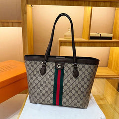 Brown Leather Shopper Bag