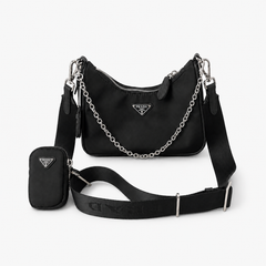 Nylon Crescent PR Shoulder Bag