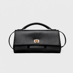 Smooth Leather Handle Shoulder Bag