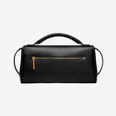 Smooth Leather Handle Shoulder Bag