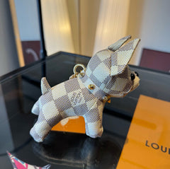 Checkered Dog Bag Charm