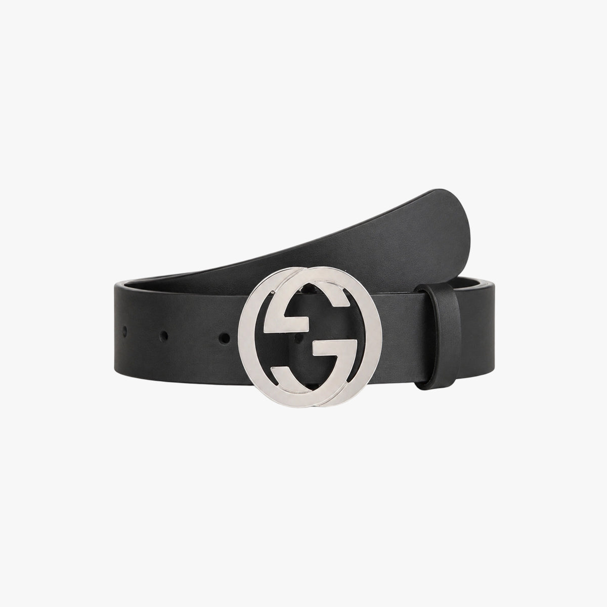 Black Silver Buckle Belt