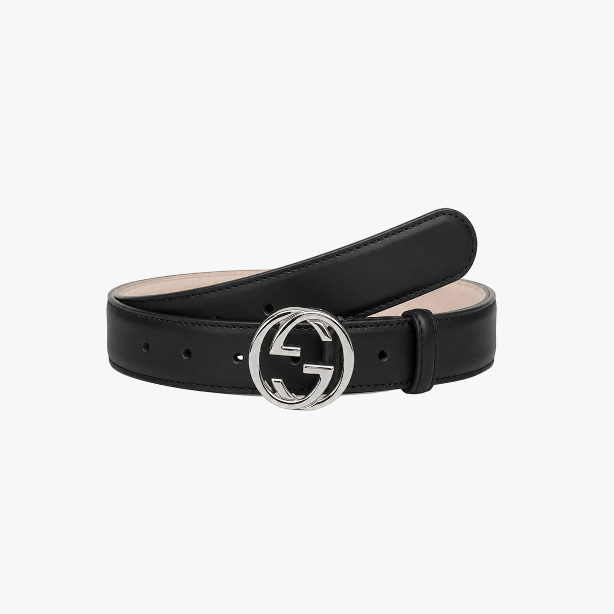 Refined Black Dress Belt