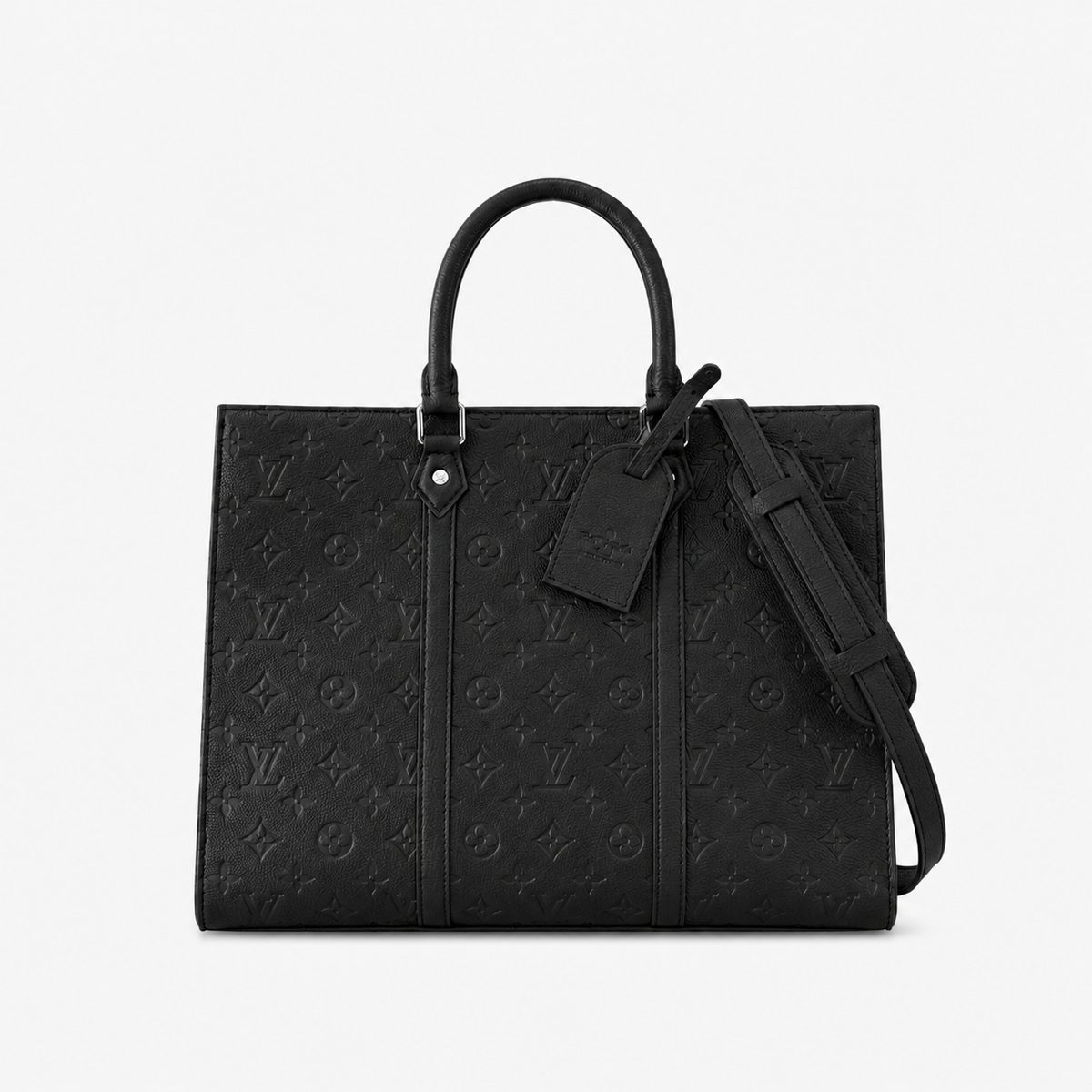 Black Leather Tote Bag
