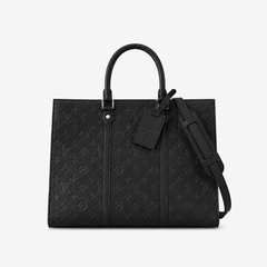 Black Leather Tote Bag