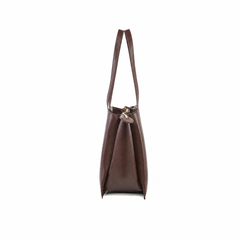 Smooth Leather Large Work Tote Bag