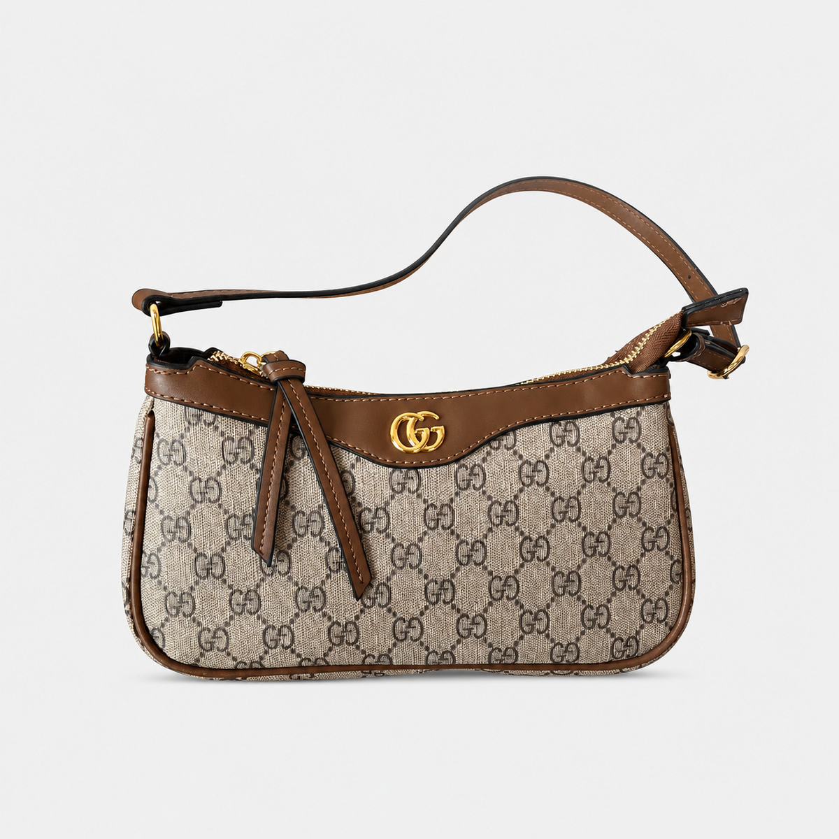 Beige Monogram GG Mini Shoulder Bag