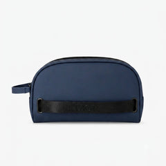 Navy Blue Leather  Mini Cosmetic Bag