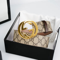 Gold Buckle Pattern Belt