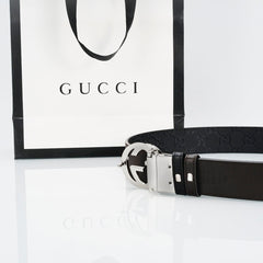 Embossed Silver Buckle Belt