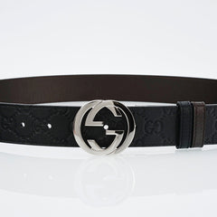 Embossed Silver Buckle Belt