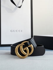 Black Leather Statement Belt