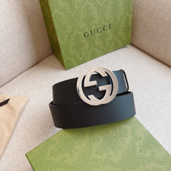 Black Silver Buckle Belt