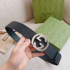 Black Silver Buckle Belt
