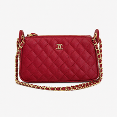Red Leather Shoulder Bag