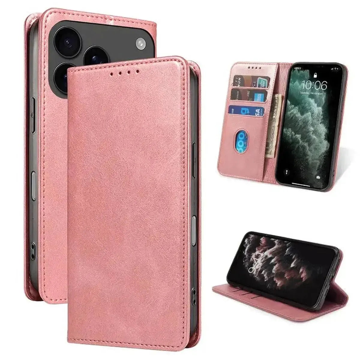 Brown iPhone Case with Folding Wallet - OK260017