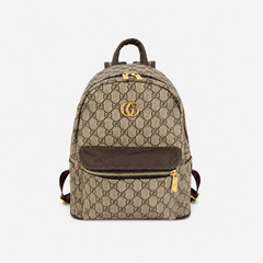 Brown  Canvas Monogram Casual Backpack