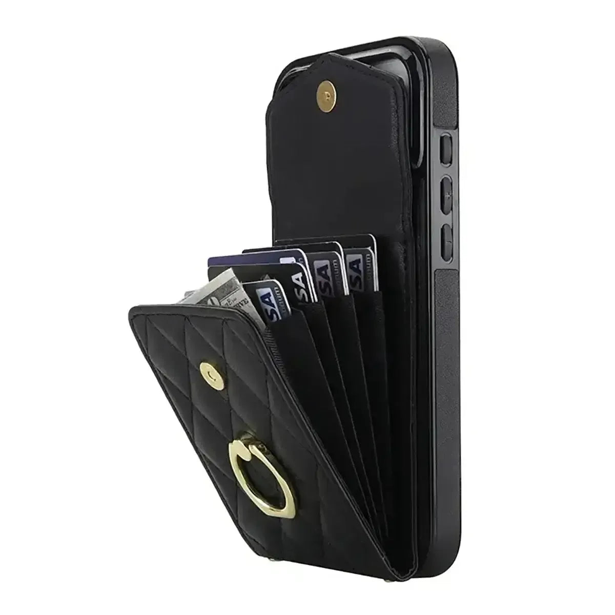 Black iPhone Case with Stand and Lanyard - OK26002