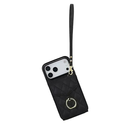Black iPhone Case with Stand and Lanyard - OK26002