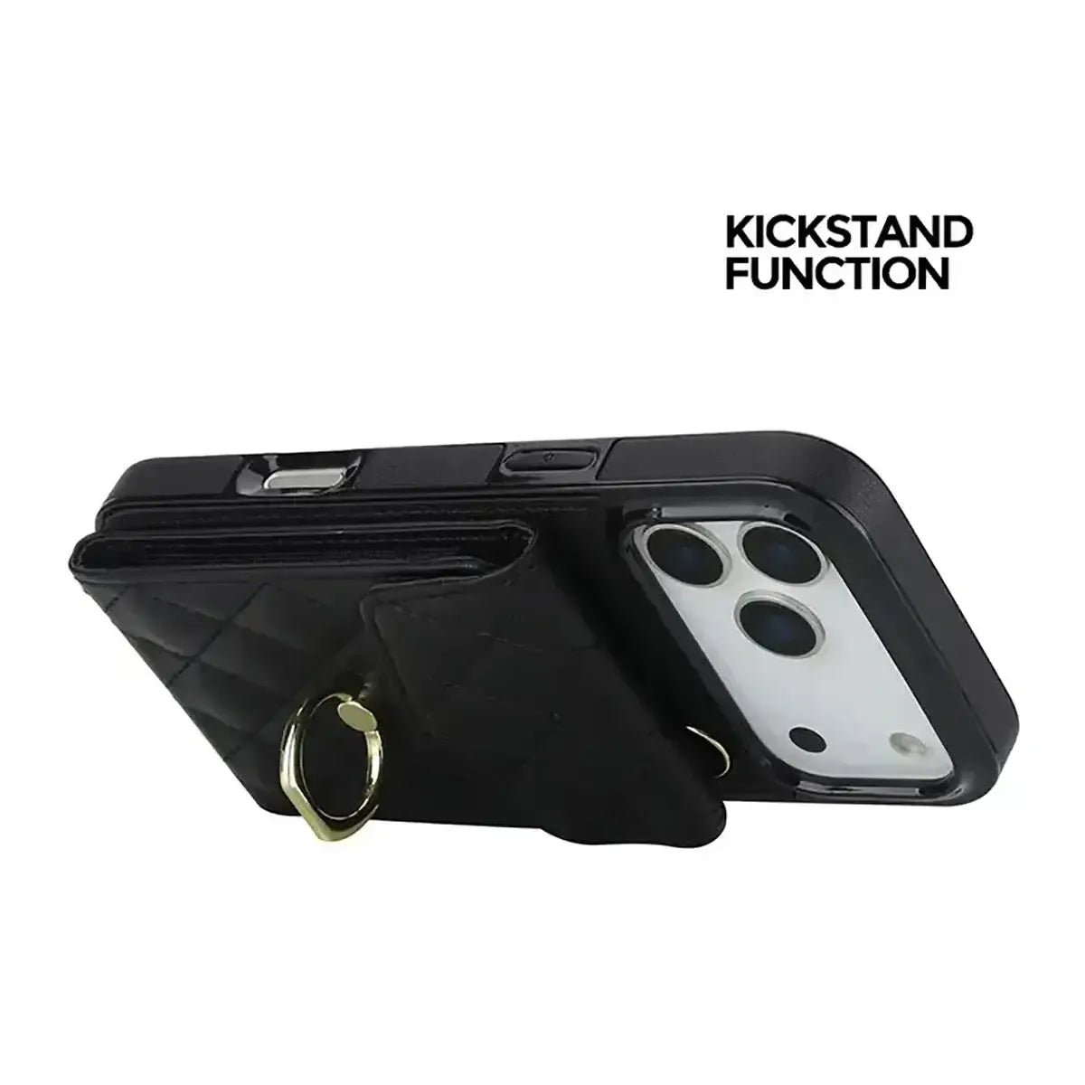 Black iPhone Case with Stand and Lanyard - OK26002