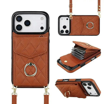 Black iPhone Case with Stand and Lanyard - OK26002