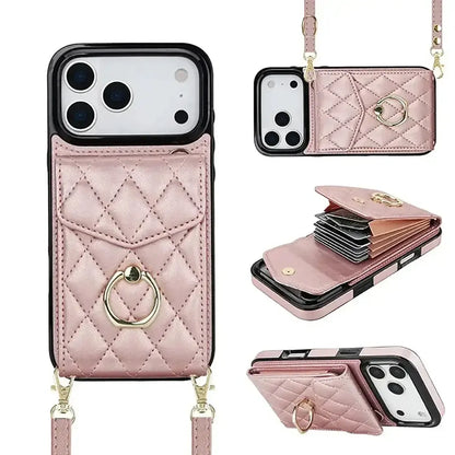 Black iPhone Case with Stand and Lanyard - OK26002