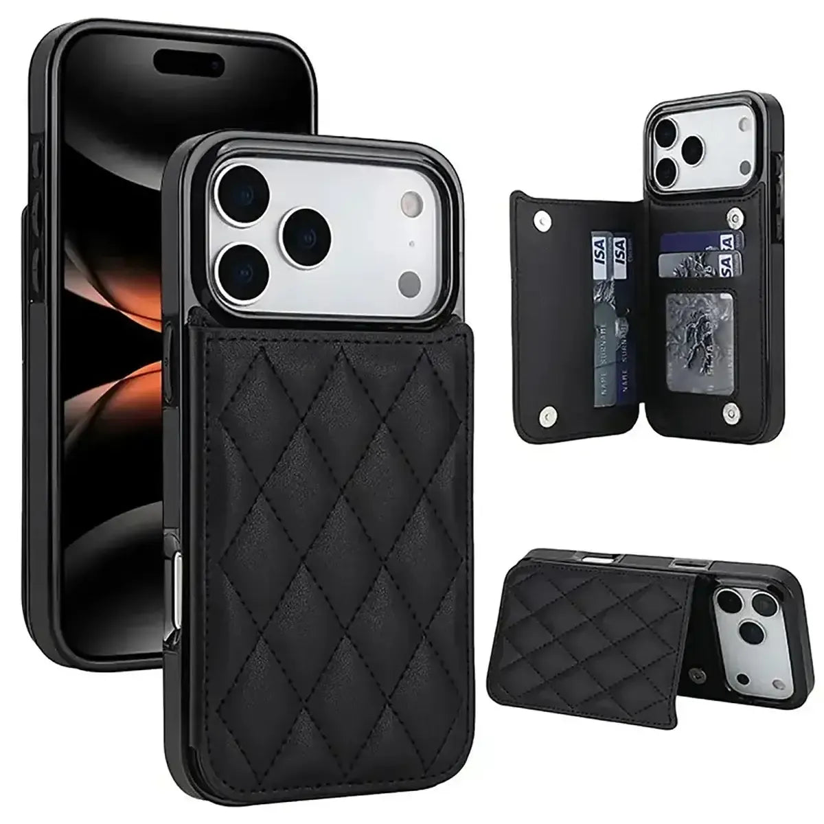 Black iPhone Case with Card Holder - OK260020