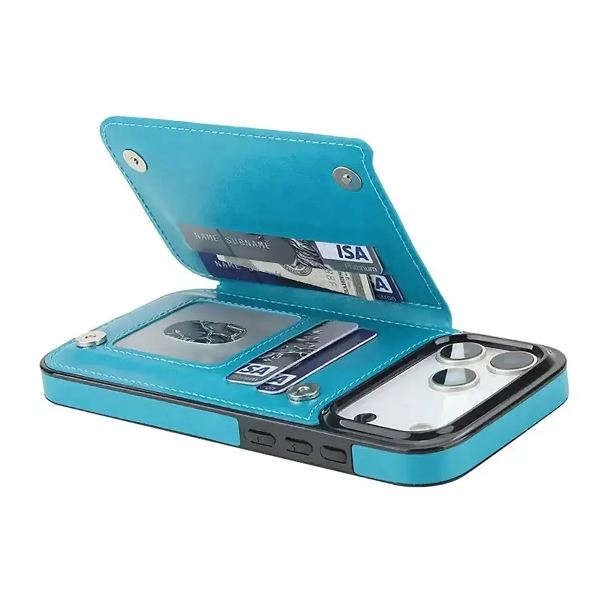 Blue iPhone Case with Wallet - OK26005