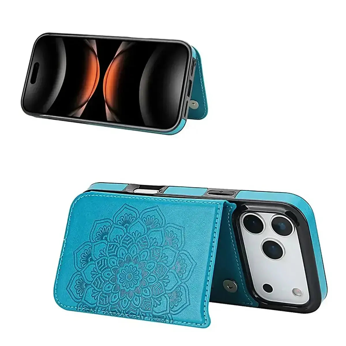 Blue iPhone Case with Wallet - OK26005