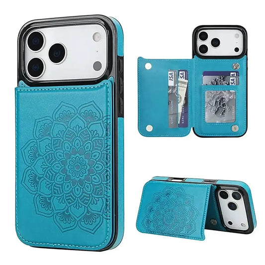 Blue iPhone Case with Wallet - OK26005