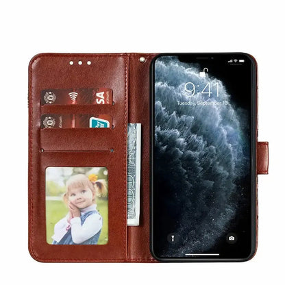 Brown iPhone Case with Folding Wallet - OK26007