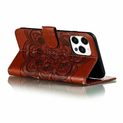 Brown iPhone Case with Folding Wallet - OK26007