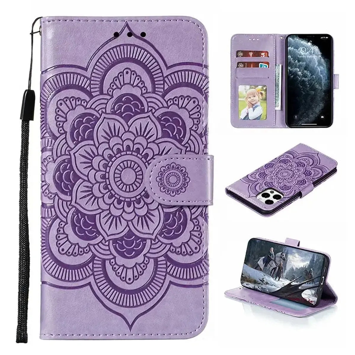 Brown iPhone Case with Folding Wallet - OK26007