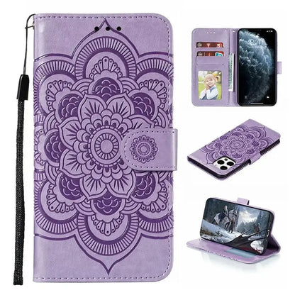 Brown iPhone Case with Folding Wallet - OK26007